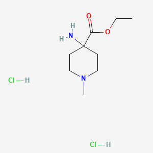 molecular formula C9H20Cl2N2O2 B1377106 Ethyl 4-amino-1-methylpiperidine-4-carboxylate dihydrochloride CAS No. 1423026-13-4