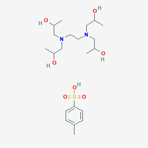 molecular formula C21H40N2O7S B13771060 N,N'-Ethylenebis(bis(2-hydroxypropyl)amine) toluene-p-sulphonate CAS No. 68258-71-9