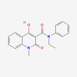 molecular formula C19H18N2O3 B13771094 n-Ethyl-n-phenyl-1,2-dihydro-4-hydroxy-1-methyl-2-oxo-quinoline-3-carboxamide 