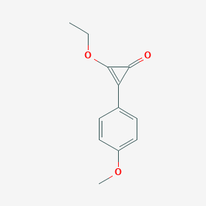 molecular formula C12H12O3 B137711 2-Ethoxy-3-(4-methoxyphenyl)cycloprop-2-en-1-one CAS No. 156336-51-5