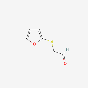 molecular formula C6H6O2S B13771148 Acetaldehyde, (2-furanylthio)- CAS No. 68922-05-4