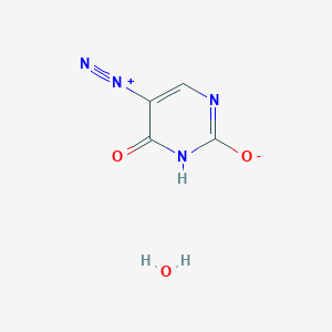 molecular formula C4H4N4O3 B13771185 5-Diazouracil monohydrate CAS No. 7678-00-4
