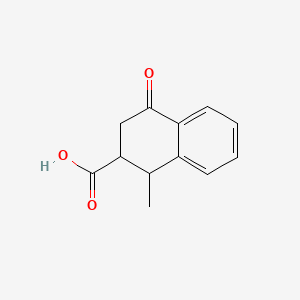 molecular formula C12H12O3 B13771247 2-Naphthoic acid, 1-methyl-4-oxo-1,2,3,4-tetrahydro- CAS No. 63979-17-9