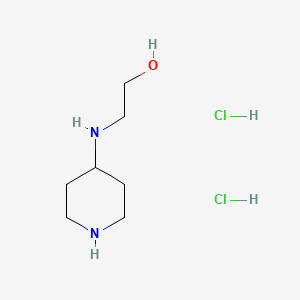 molecular formula C7H18Cl2N2O B1377125 2-[(Piperidin-4-yl)amino]ethan-1-ol dihydrochloride CAS No. 1423027-18-2