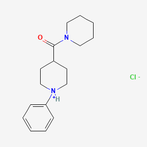 molecular formula C17H25ClN2O B13771253 Ketone, 4-phenyl-4-piperidyl piperidino, hydrochloride CAS No. 83863-47-2