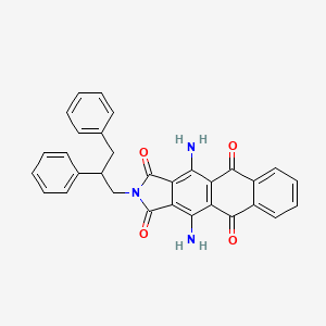 molecular formula C31H23N3O4 B13771271 4,11-Diamino-2-(2,3-diphenylpropyl)-1H-naphth(2,3-f)isoindole-1,3,5,10(2H)-tetrone CAS No. 53304-43-1