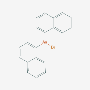 molecular formula C20H14AsBr B13771388 Dinaphthalen-1-ylarsinous bromide CAS No. 6625-33-8