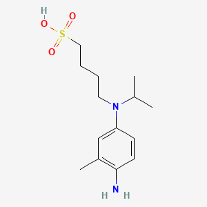 molecular formula C14H24N2O3S B13771407 1-Butanesulfonic acid, 4-[(4-amino-3-methylphenyl)(1-methylethyl)amino]- CAS No. 64919-33-1
