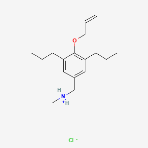 molecular formula C17H28ClNO B13771429 4-Allyloxy-N-methyl-3,5-dipropylbenzylamine hydrochloride CAS No. 7192-52-1