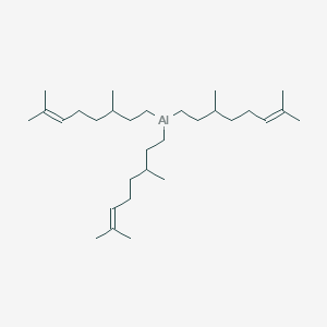molecular formula C30H57Al B13771455 Tris(3,7-dimethyloct-6-enyl)aluminium CAS No. 6982-94-1