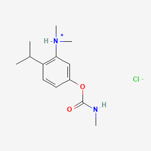 molecular formula C13H21ClN2O2 B13771466 dimethyl-[5-(methylcarbamoyloxy)-2-propan-2-ylphenyl]azanium;chloride CAS No. 64059-22-9