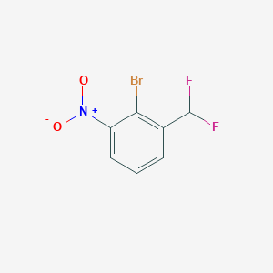 molecular formula C7H4BrF2NO2 B1377148 2-Bromo-1-(difluoromethyl)-3-nitrobenzene CAS No. 1261819-77-5