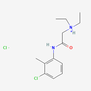 molecular formula C13H20Cl2N2O B13771500 Acetanilide, 3'-chloro-2-(diethylamino)-2'-methyl-, hydrochloride CAS No. 77966-46-2