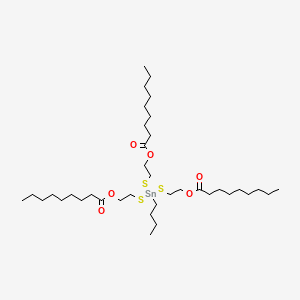 molecular formula C37H72O6S3Sn B13771511 Butyltintris(2-mercaptoethyl nonanoate) CAS No. 68298-36-2