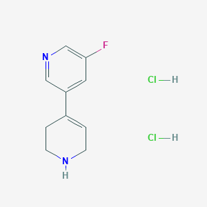 molecular formula C10H13Cl2FN2 B1377152 3-Fluoro-5-(1,2,3,6-tetrahydropyridin-4-yl)pyridine dihydrochloride CAS No. 1427379-92-7