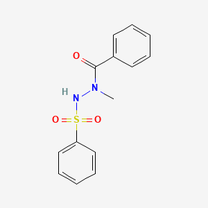 molecular formula C14H14N2O3S B13771528 N'-(benzenesulfonyl)-N-methylbenzohydrazide CAS No. 6962-59-0