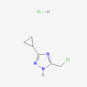 5-(chloromethyl)-3-cyclopropyl-1H-1,2,4-triazole hydrochloride