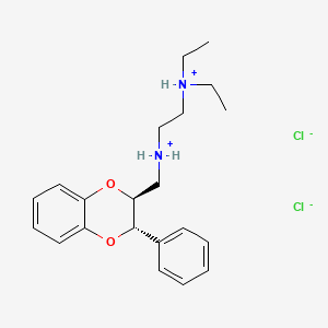 molecular formula C21H30Cl2N2O2 B13771563 N-(2-(Diethylamino)ethyl)-3-phenyl-1,4-benzodioxan-2-methylamine dihydrochloride CAS No. 80428-17-7