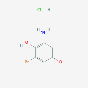 molecular formula C7H9BrClNO2 B13771576 2-Amino-6-bromo-4-methoxyphenol hydrochloride 