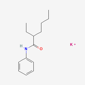 molecular formula C14H21KNO+ B13771603 Potassium N-phenyl-2-ethylhexanamide CAS No. 56935-95-6