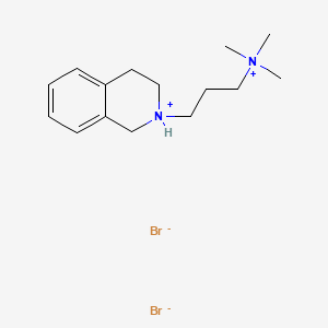 molecular formula C15H26Br2N2 B13771615 Isoquinolinium, 1,2,3,4-tetrahydro-2-(3-(trimethylammonio)propyl)-, dibromide CAS No. 64047-68-3