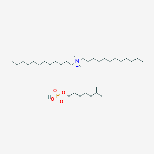 molecular formula C34H74NO4P B13771625 Didodecyl(dimethyl)azanium;6-methylheptyl hydrogen phosphate CAS No. 67907-20-4