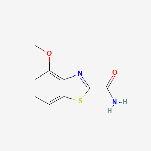 molecular formula C9H8N2O2S B13771659 4-Methoxy-2-benzothiazolecarboxamide CAS No. 7267-29-0