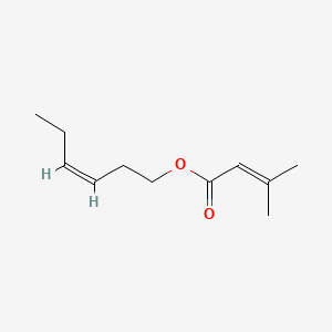 molecular formula C11H18O2 B13771667 2-Butenoic acid, 3-methyl-, (3Z)-3-hexenyl ester CAS No. 65416-28-6