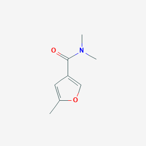 molecular formula C8H11NO2 B13771676 2-Methyl-4-(N,N-dimethylcarboxamido)furane 