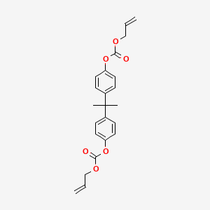 molecular formula C23H24O6 B13771681 Carbonic acid, (1-methylethylidene)di-4,1-phenylene di-2-propenyl ester CAS No. 84000-75-9