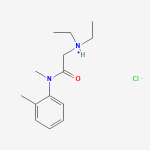 molecular formula C14H23ClN2O B13771686 2-(Diethylamino)-N-methyl-o-acetotoluidide hydrochloride CAS No. 77966-73-5