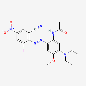 molecular formula C20H21IN6O4 B13771728 Acetamide, N-[2-[(2-cyano-6-iodo-4-nitrophenyl)azo]-5-(diethylamino)-4-methoxyphenyl]- CAS No. 68214-78-8