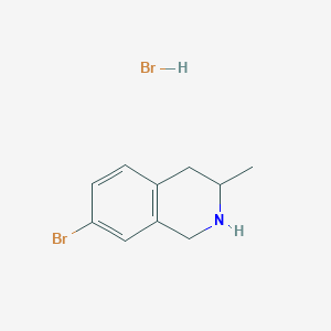 molecular formula C10H13Br2N B1377173 7-Bromo-3-methyl-1,2,3,4-tetrahydroisoquinoline hydrobromide CAS No. 1427380-43-5