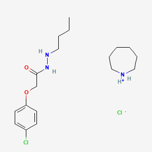 molecular formula C18H31Cl2N3O2 B13771735 azepan-1-ium;N'-butyl-2-(4-chlorophenoxy)acetohydrazide;chloride CAS No. 87576-05-4