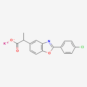 molecular formula C16H11ClKNO3 B13771749 Benoxaprofen potassium CAS No. 93983-00-7