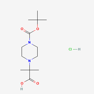 2-{4-[(Tert-butoxy)carbonyl]piperazin-1-yl}-2-methylpropanoic acid hydrochloride