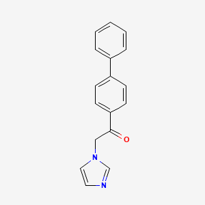 molecular formula C17H14N2O B13771763 N-((4-Phenylbenzoyl)methyl)imidazole CAS No. 72825-24-2