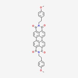 molecular formula C42H30N2O6 B13771780 7,18-Bis[2-(4-methoxyphenyl)ethyl]-7,18-diazaheptacyclo[14.6.2.22,5.03,12.04,9.013,23.020,24]hexacosa-1(23),2,4,9,11,13,15,20(24),21,25-decaene-6,8,17,19-tetrone 