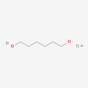 molecular formula C6H13O2Ti+3 B13771791 Titanium bis(hexane-1,6-diolate) CAS No. 55231-29-3