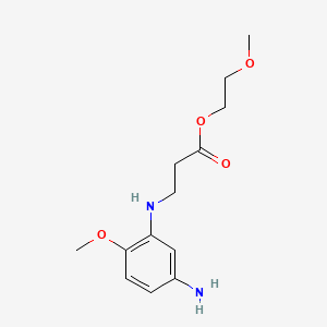molecular formula C13H20N2O4 B13771813 2-Methoxyethyl N-(5-amino-2-methoxyphenyl)-beta-alaninate CAS No. 68133-26-6