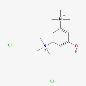 molecular formula C12H22Cl2N2O B13771827 [3-hydroxy-5-(trimethylazaniumyl)phenyl]-trimethylazanium;dichloride CAS No. 64050-96-0