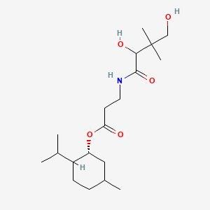 molecular formula C19H35NO5 B13771836 (1alpha,2beta,5alpha)-5-Methyl-2-(1-methylethyl)cyclohexyl (R)-N-(2,4-dihydroxy-3,3-dimethyl-1-oxobutyl)-beta-alaninate CAS No. 85508-39-0