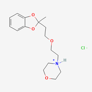 molecular formula C16H24ClNO4 B13771867 2-Methyl-2-(2-(2-morpholinoethoxy)ethyl)-1,3-benzodioxole hydrochloride CAS No. 56287-43-5