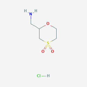 2-(Aminomethyl)-1,4lambda6-oxathiane-4,4-dione hydrochloride