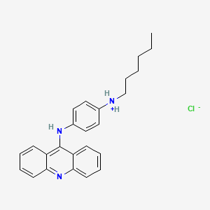 molecular formula C25H28ClN3 B13771876 9-(p-(Hexylamino)anilino)acridine hydrochloride CAS No. 69242-89-3