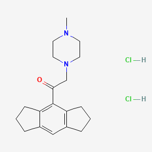 molecular formula C19H28Cl2N2O B13771884 1-(1,2,3,5,6,7-hexahydro-s-indacen-4-yl)-2-(4-methylpiperazin-1-yl)ethanone;dihydrochloride CAS No. 67367-82-2