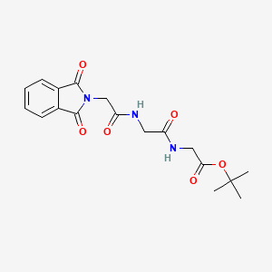 molecular formula C18H21N3O6 B13771908 Tert-butyl 2-[[2-[[2-(1,3-dioxoisoindol-2-yl)acetyl]amino]acetyl]amino]acetate CAS No. 7521-93-9