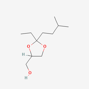 molecular formula C11H22O3 B13771912 2-Ethyl-2-isopentyl-1,3-dioxolane-4-methanol CAS No. 5694-83-7