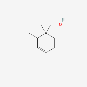molecular formula C10H18O B13771913 3-Cyclohexene-1-methanol, 1,2,4(or 1,3,5)-trimethyl- CAS No. 72812-40-9
