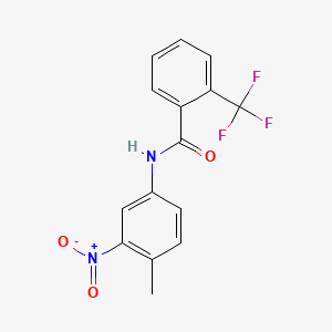 molecular formula C15H11F3N2O3 B13771919 2-Trifluoromethyl-N-(4-methyl-3-nitrophenyl)benzamide 